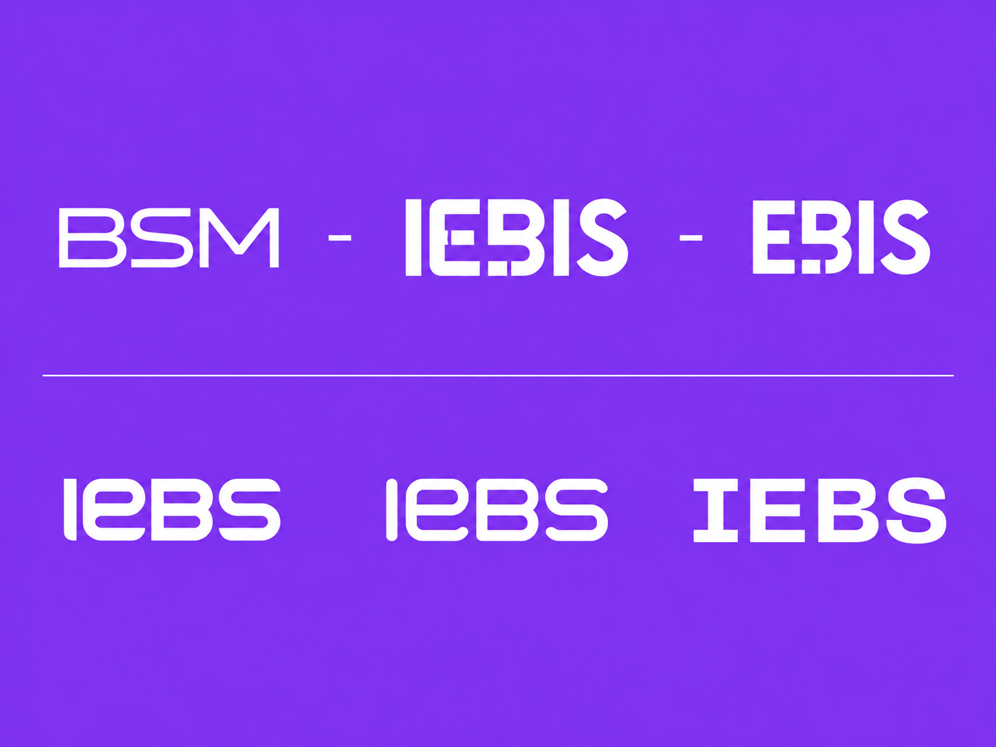 evolución que muestra los logotipos de EBIS IEBIS y IEBS